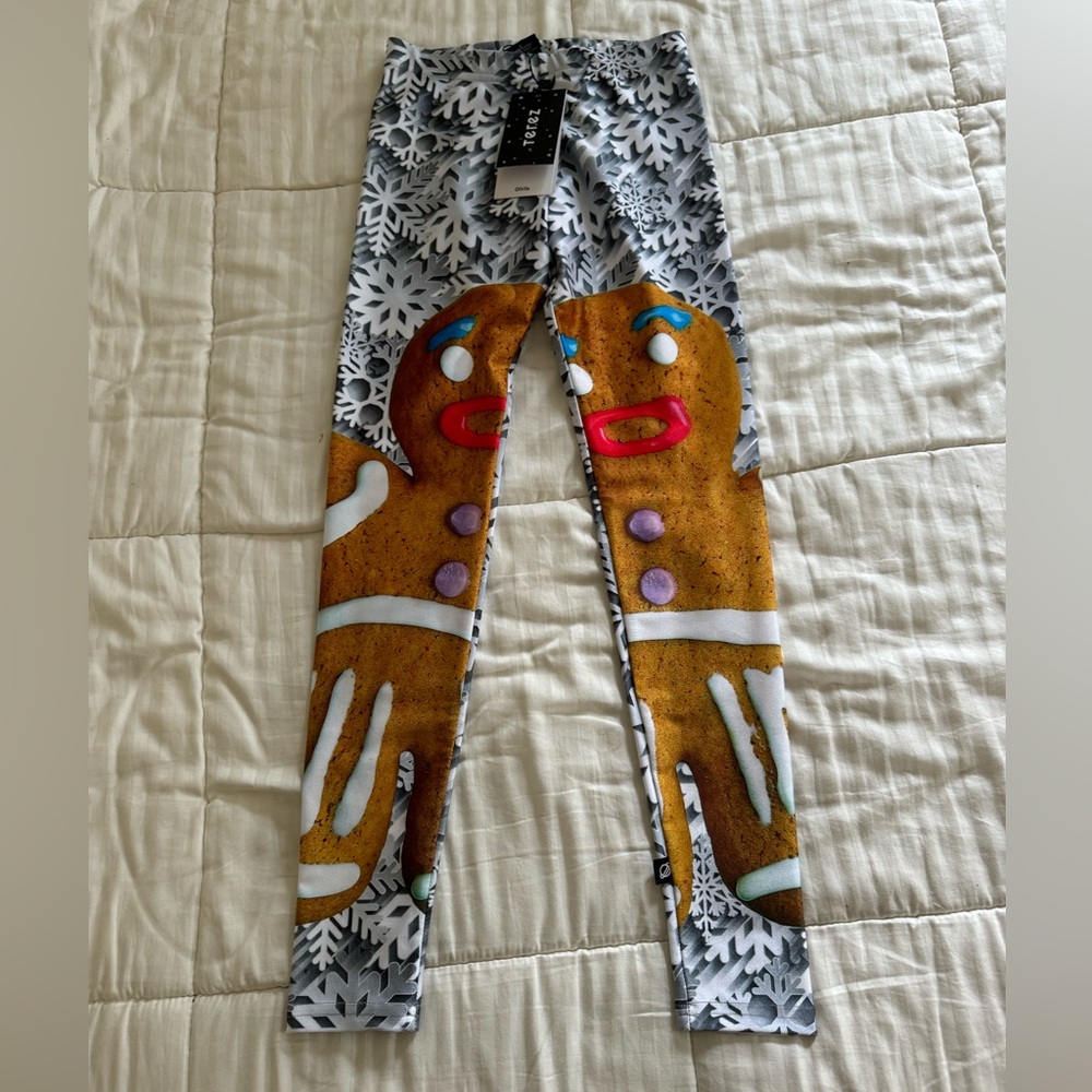 Terez NWT Big Girls Gingerbread Leggings - - Size Large